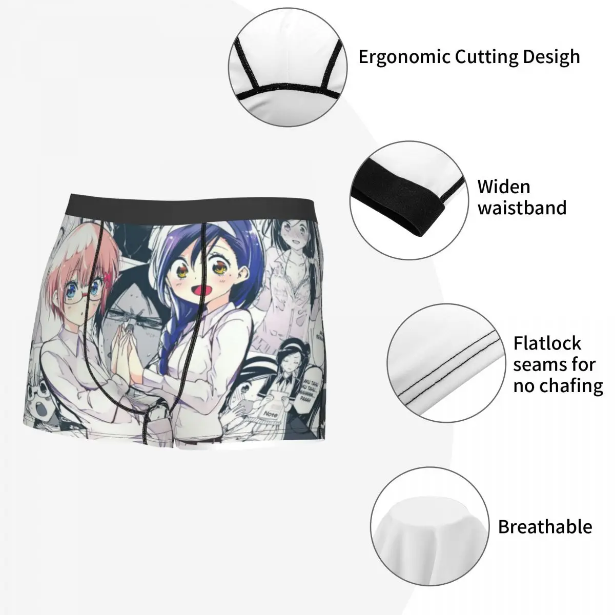 Boku Ben Fumino Furuhashi Men Boxer Briefs Underpants Manga Cut Highly Breathable Top Quality Sexy Shorts Gift Idea