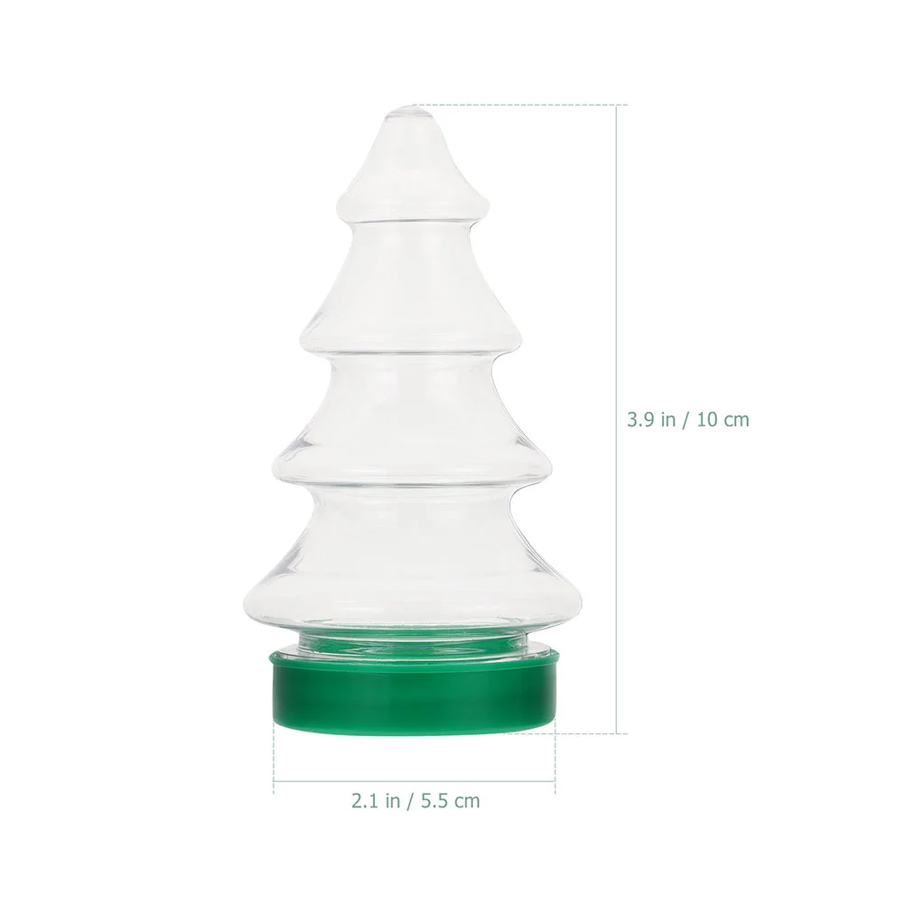 6 Pcs Candy Bottle Christmas Supplies Cookie Tree Jar Container Treats Plastic Packaging Xmas Party Favors Decorating