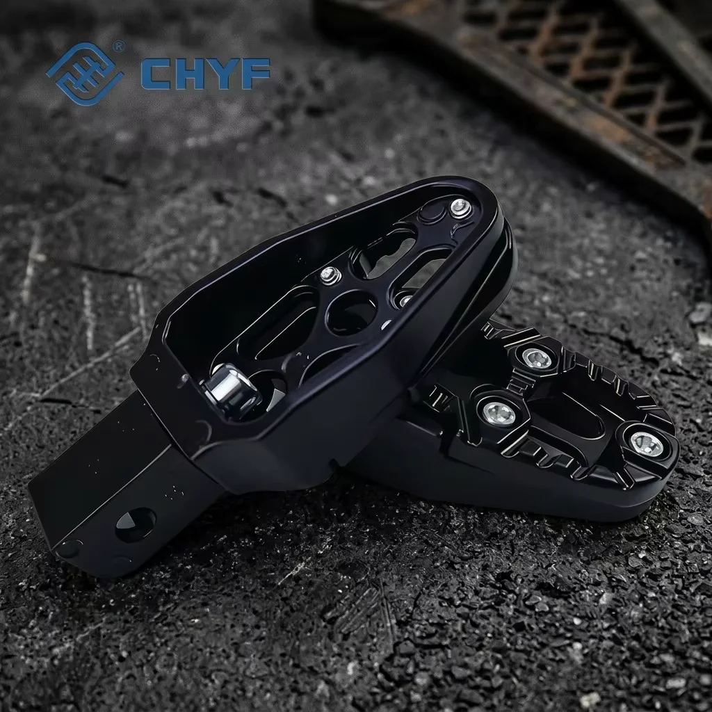 1 Set Motorcycle Off-Road Vehicle Footrests Aluminum Alloy CNC Universal Anti-Slip Footplate Modification Accessories