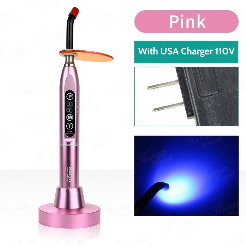 LED Draadloze Tandheelkundige Curing Light Lamp Machine Tandheelkunde Polymeriseren Hars Cure 5 s/3mm Lamp Licht Uitgeharde Tandheelkundige Orthodontie