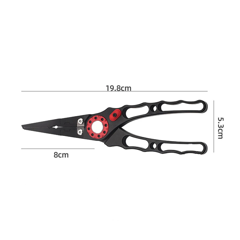 1pc Fishing Pliers 20cm Multifunctional Fishing Pliers 420 Stainless Steel Line Cutter Hook Remover Fishing Pliers Accessories