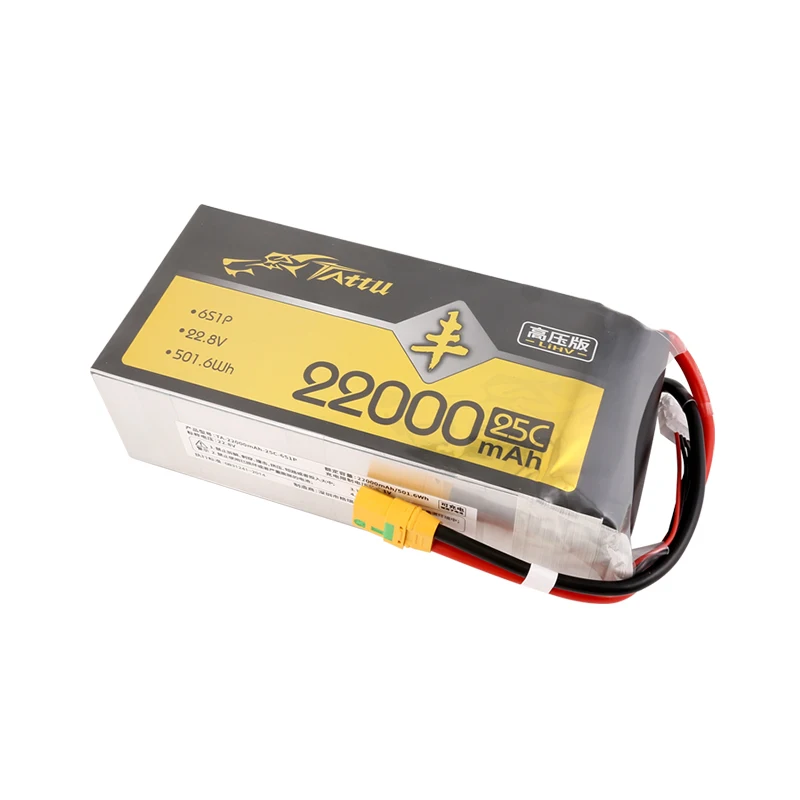 Tattu HV Lipo Battery 6S 22000mAh 26.1V 25C XT90S Plug Special high Pressure Protection for Agriculture