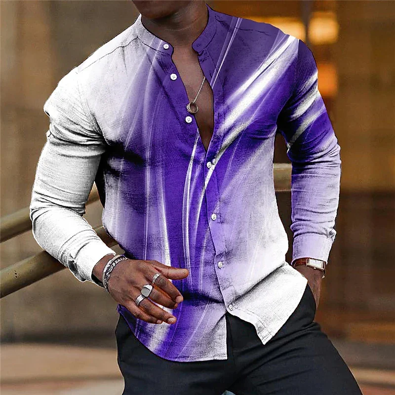 Fashion shirt stripe color geometric designer design new popular element casual outdoor party soft and comfortable material 2023