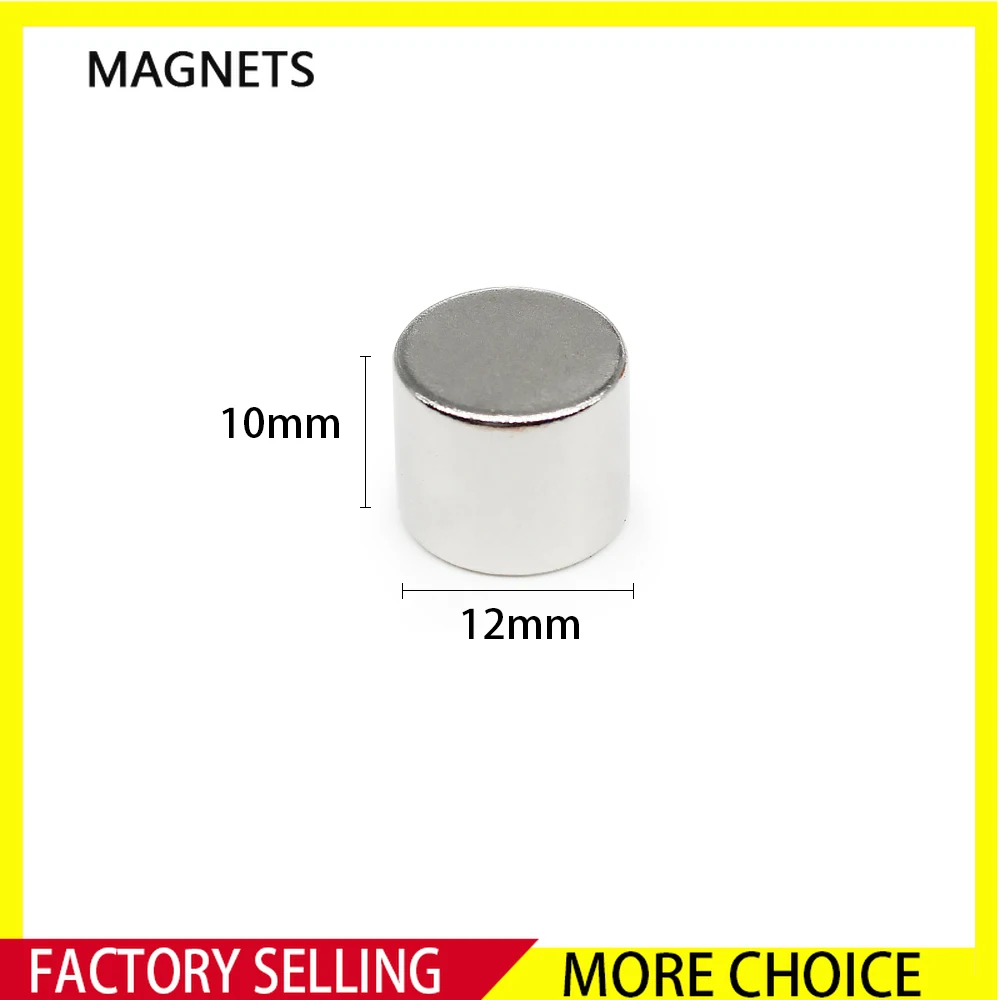 12x10 mm Super Powerful Strong Magnetic Magnets Permanent Neodymium Magnets 12x10mm Small Round Magnet 12*10