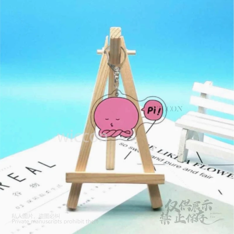 أنيمي Takopii لا Genzai تأثيري الدعائم المفاتيح ملحق مفتاح Cahin الاكريليك قلادة الأخطبوط الصغير المفاتيح هالوين النساء الطرف