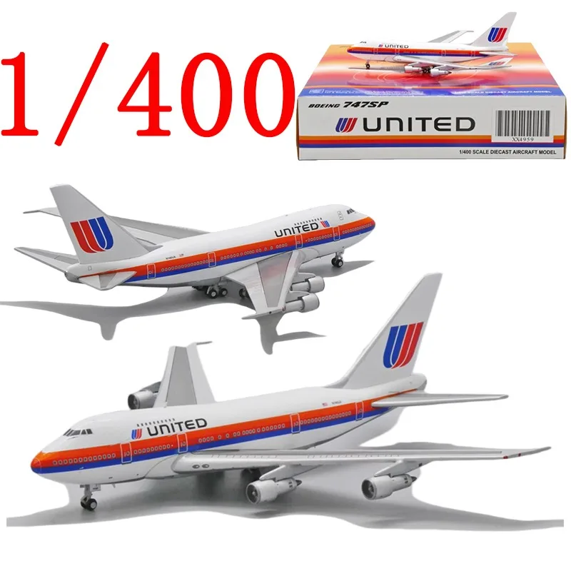 

JC Wings, литая под давлением модель BOEING из сплава в масштабе 1/400, модель самолета BOEING B747SP N140UA XX4959, игра с самолетом, игрушка для мальчика, подарочная коробка