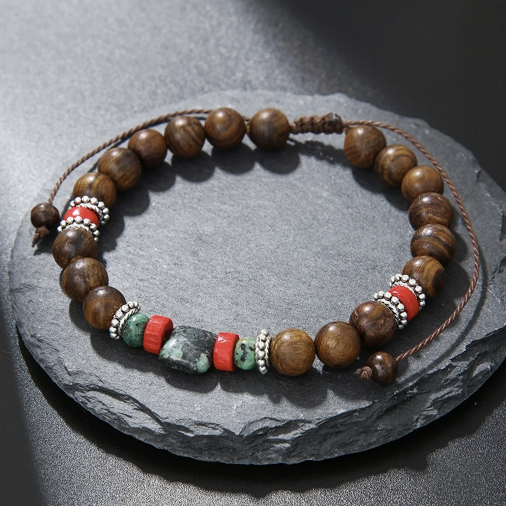 Böhmischer Retro Handgefertigter Perlen-Totenkopf-Armband für Männer, Modeschmuck, Trendige Party-Accessoires für Frauen, Geschenke – Detail 6