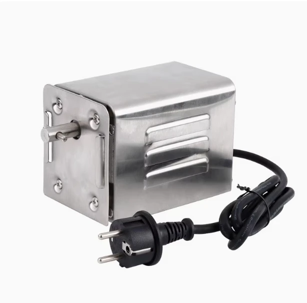 SP-S40 Stainless Steel Barbecue Electric Motor, Professional Barbecue Motor for Chicken, Pork, Grilled Goat Outdoors (220V-240V)