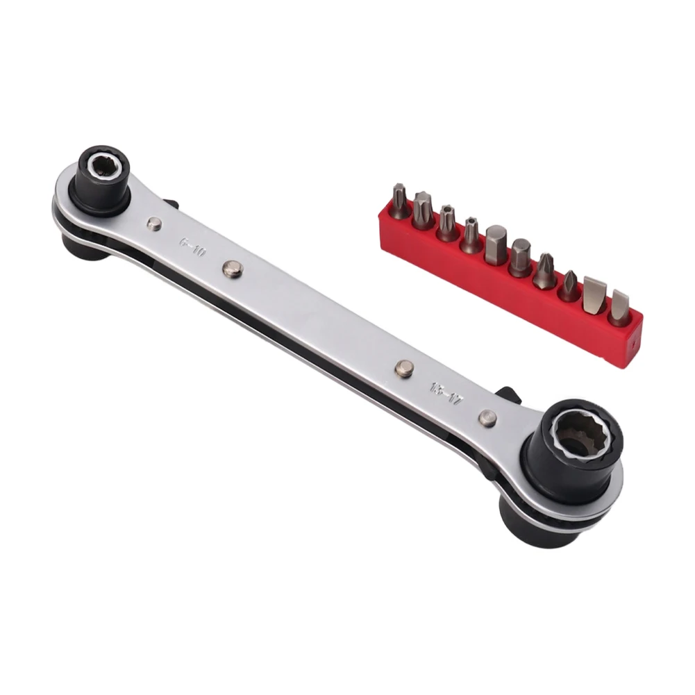 

Adjustable Ratchet Wrench Compact Wrench 190mm 7.48in Double Head Ratchet Wrench Efficient Operation Ergonomic Grip