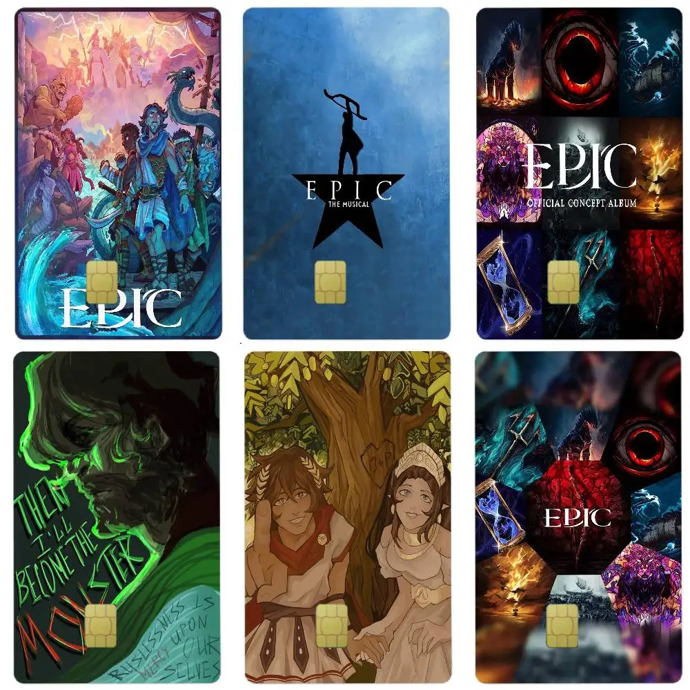 E-Epic The Musical, 1 Juego de 4 Piezas de Adhesivos Mate para Tarjetas de Crédito, Débito y Pequeñas Tarjetas