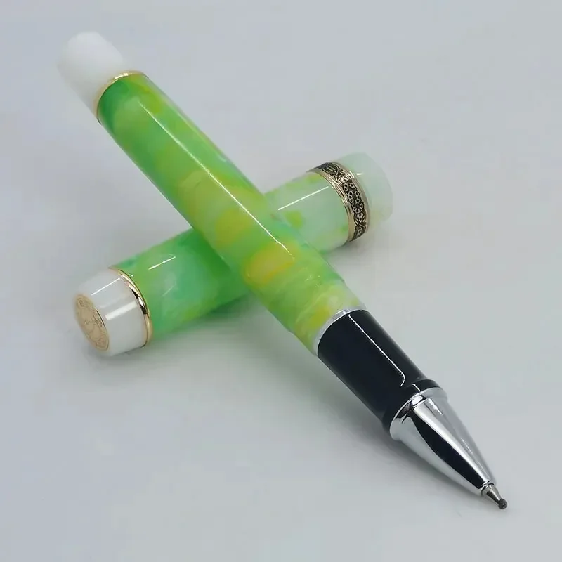 newkaigelu-316a-roller-pen-green-spiral-cap-acrylic-pen-shaft-color-matched-business-office-writing-stationery