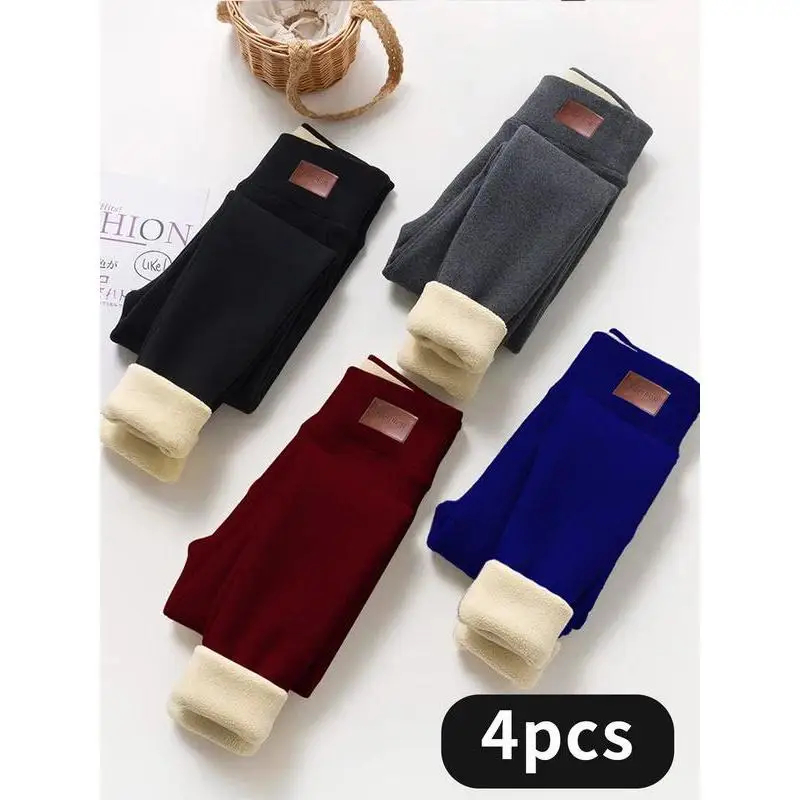 

High Waist Fleece Lined Leggings Women's Warm Trousers Cross-Border Shipping Neutral Gender Spring Collection Store Same Style