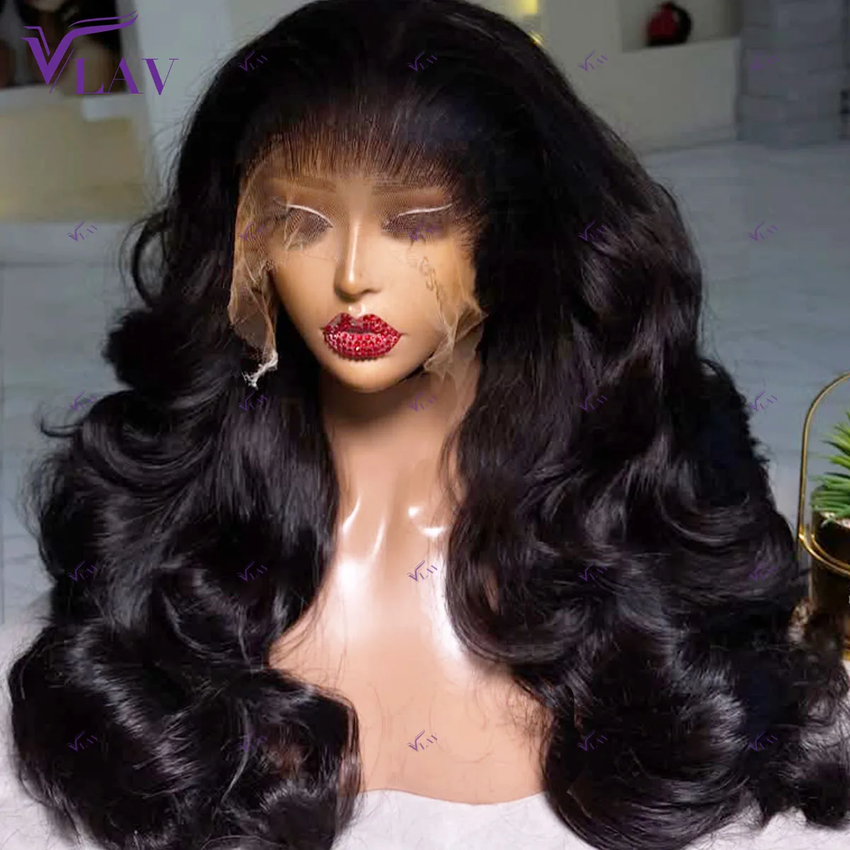 

450 Density Bouncy Curly 5x5 Lace Closure Glueless Wigs Human Hair Burmese Human Hair 13x4/13x6 HD Transparent Lace Frontal Wig