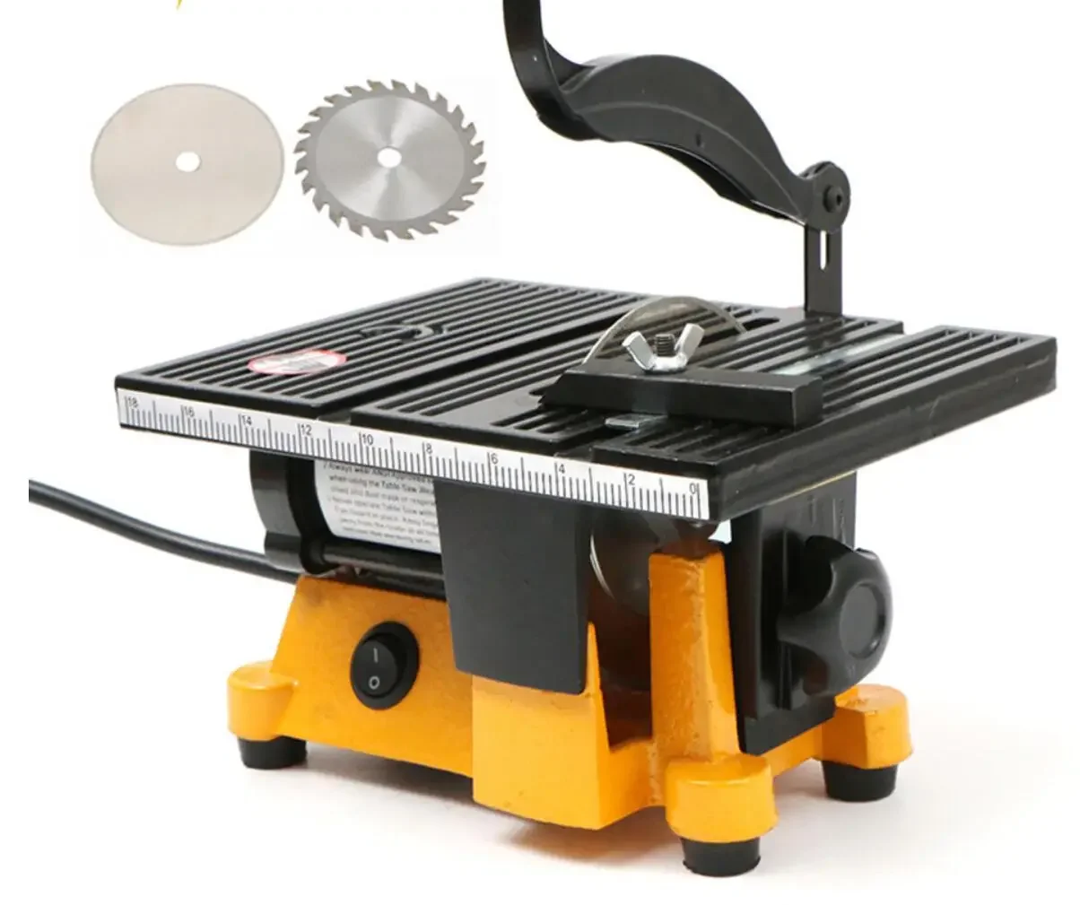 Mini Table Saw Small Woodworking Electric Bench Saw Handmade DIY Hobby Model Crafts Cutting Tool 90W