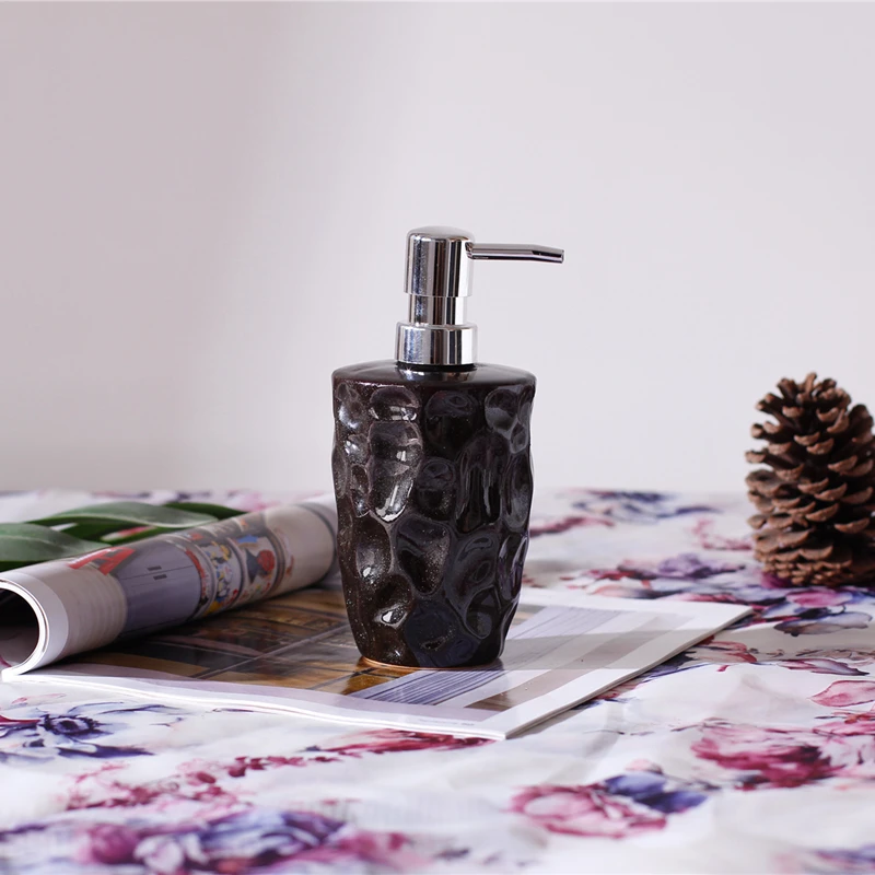 

380ML soap dispenser ceramic hand sanitizer lotion sub bottled bath gel shampoo sand bottom press sub bottled cup dispenser