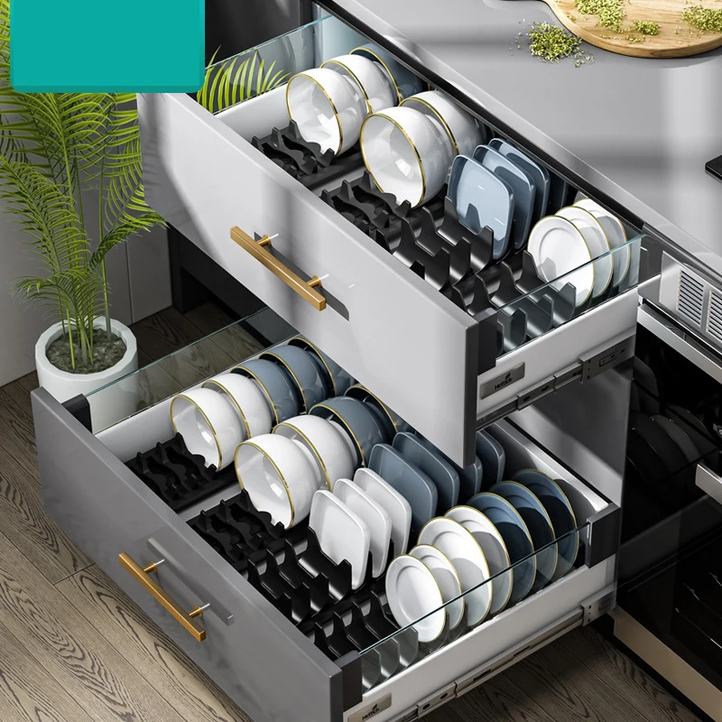 

Utensil Storage Rack Kitchen Storage Rack Perforation-Free Drain Bowl Tray Rack Household Countertop Utensil Cabinet Rack
