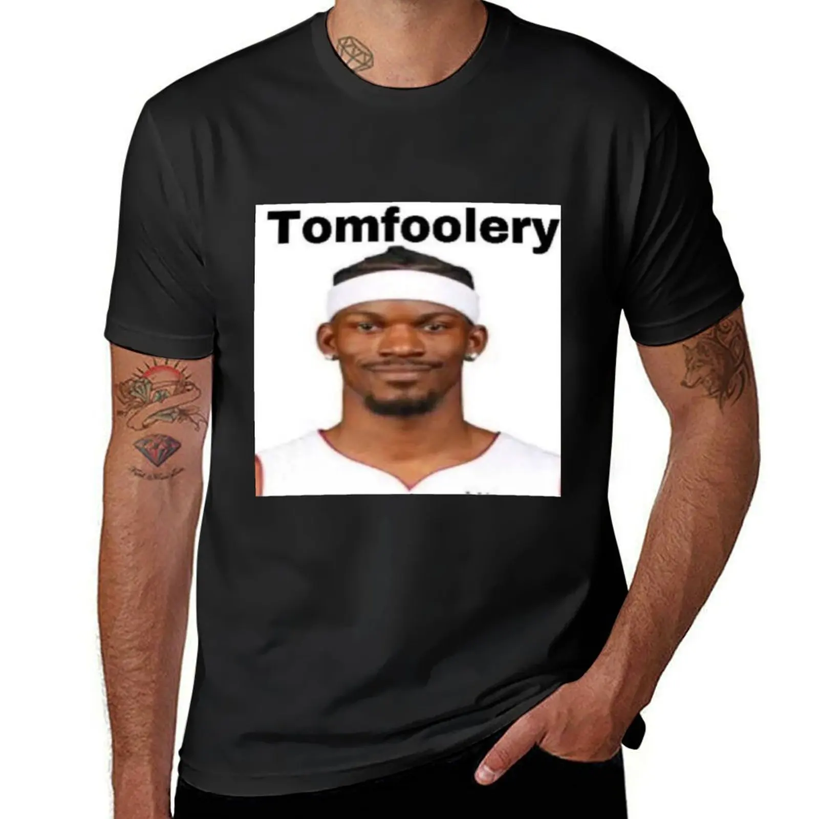 Tomfolery (Jimmy Butler) メンズTシャツ、ホワイト、ヘビーウェイト、メンズ用