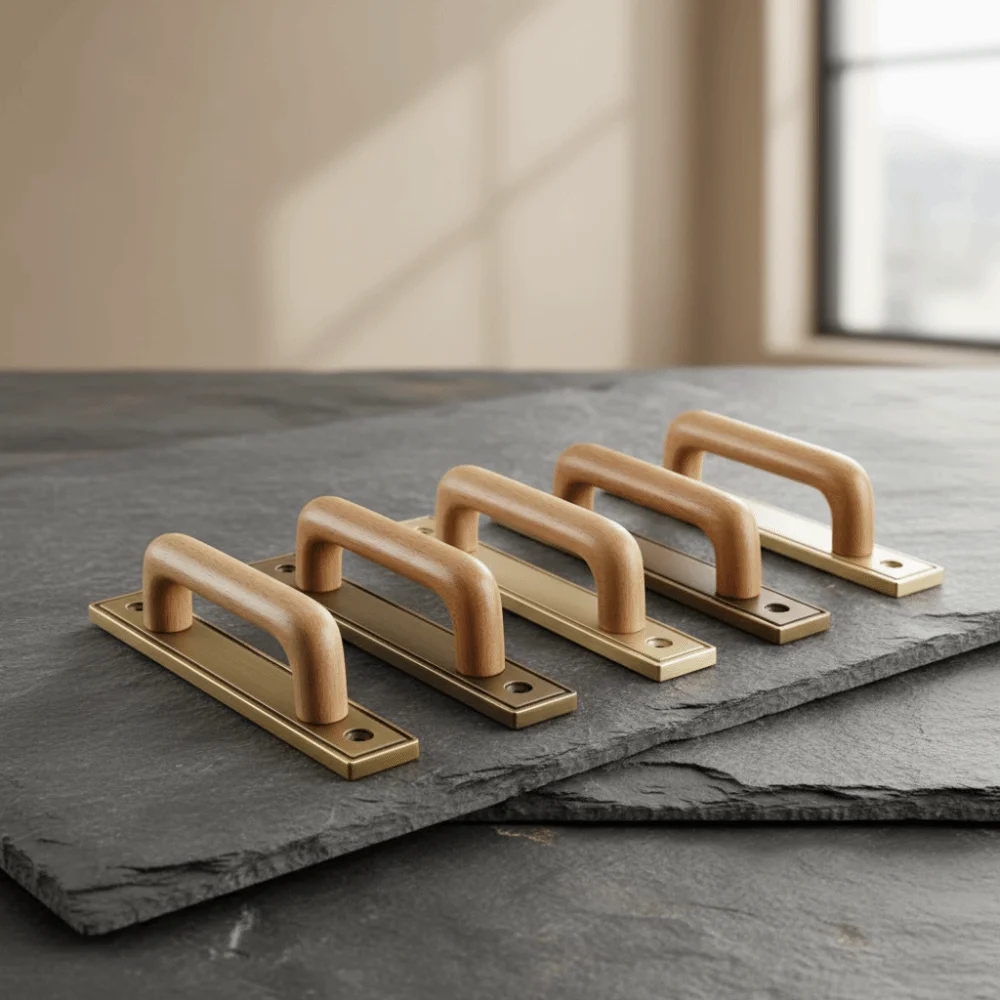 

Not Fade Decorative Solid Wood Cabinet Handle Antique Pull Knob Retro Pull Handle Zinc Alloy Convenient Cabinet Pull Door