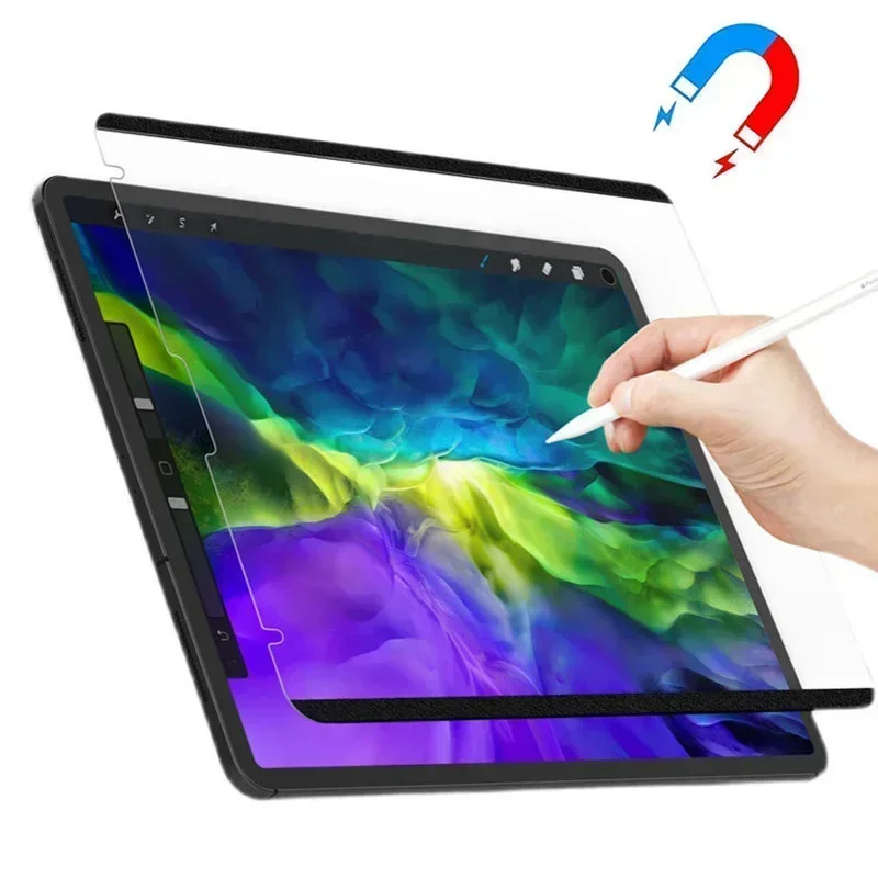 Magnetic Film Paper Screen Protector For iPad Pro11 13 Air11 13 10 9 2022 Pro 11 2021 12 9 Mini 6 5/7 Gen Removable