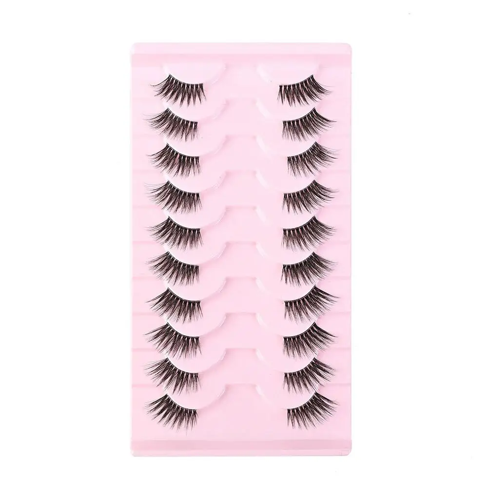 10 paires de Faux Cils 3D en vison doux naturel, faits à la main, Faux Cils, maquillage, outils de beauté, Extension de Cils