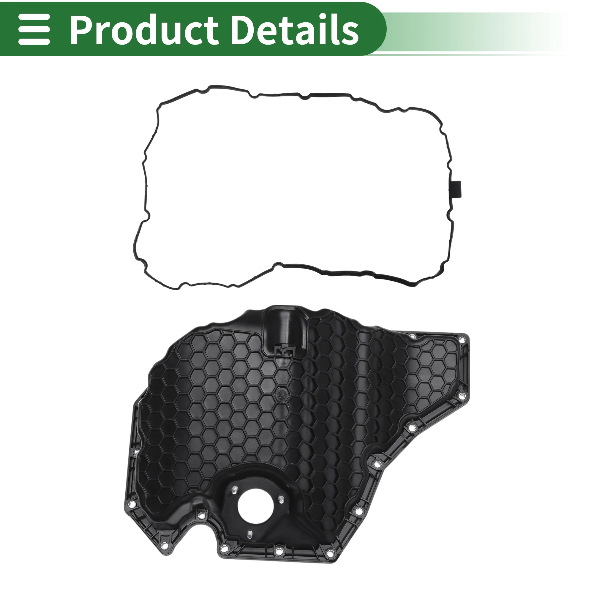 UXCELL No.06L103600F Coppa dell'olio motore Coppa dell'olio Coppa dell'olio della trasmissione per Audi A4 2011-2015 Plastica nera