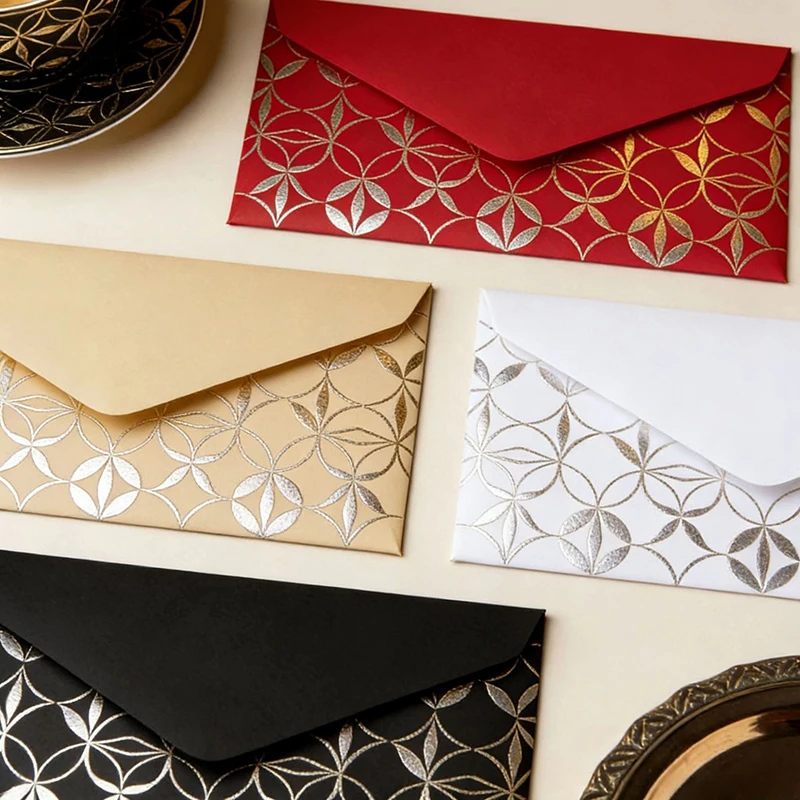 

50pcs 11x18cm Retro Envelopes for Wedding Postcards Giftbox 150g Paper Invitations Message Small Business Letters Storage Bag