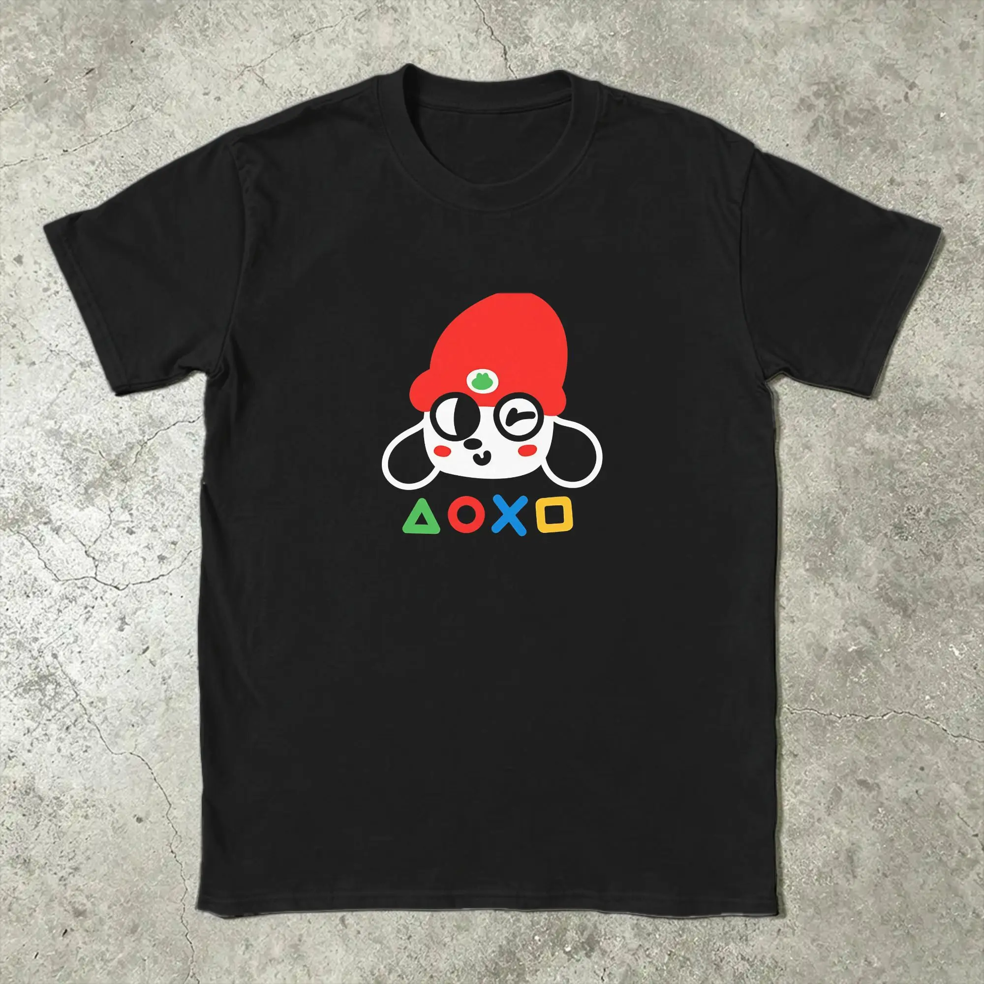 PA-PaRappa The Rapper Game T Shirt Summer  Harajuku T-Shirts Men Cotton Breathable Oversize Tees Short Sleeves Funny Tshirt