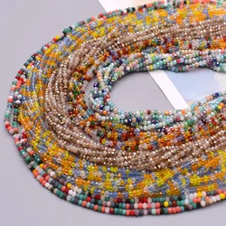 New color 1x2mm Rondelle Faceted Crystal Glass Beads Shiny Small Seed Loose Spacer Beads for Jewelry Making DIY Necklace