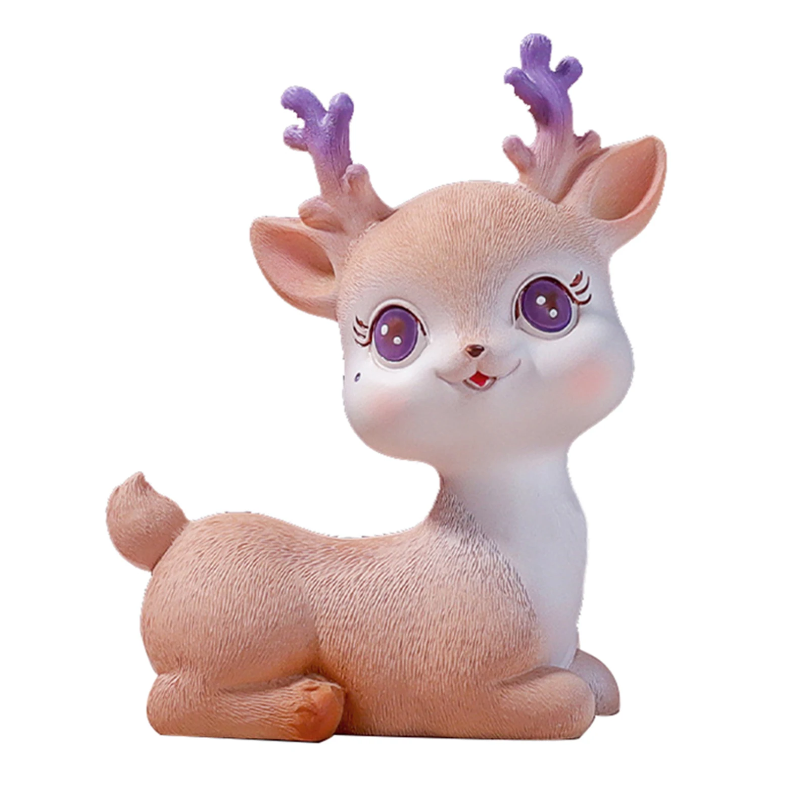 Animal Deer Statue Cute Resin Car Interior Ornament In Various Postures Funny Home Shelf Decor For Kids Office Girls