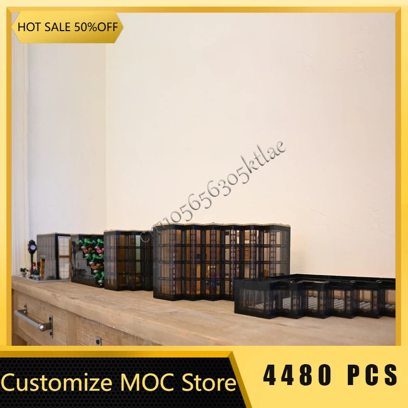 4480 أجزاء MOC مدينة عرض الشارع وحدات شفافة ناطحة السحاب نموذج العمارة بنة الاطفال تجميع الطوب اللعب الهدايا #3