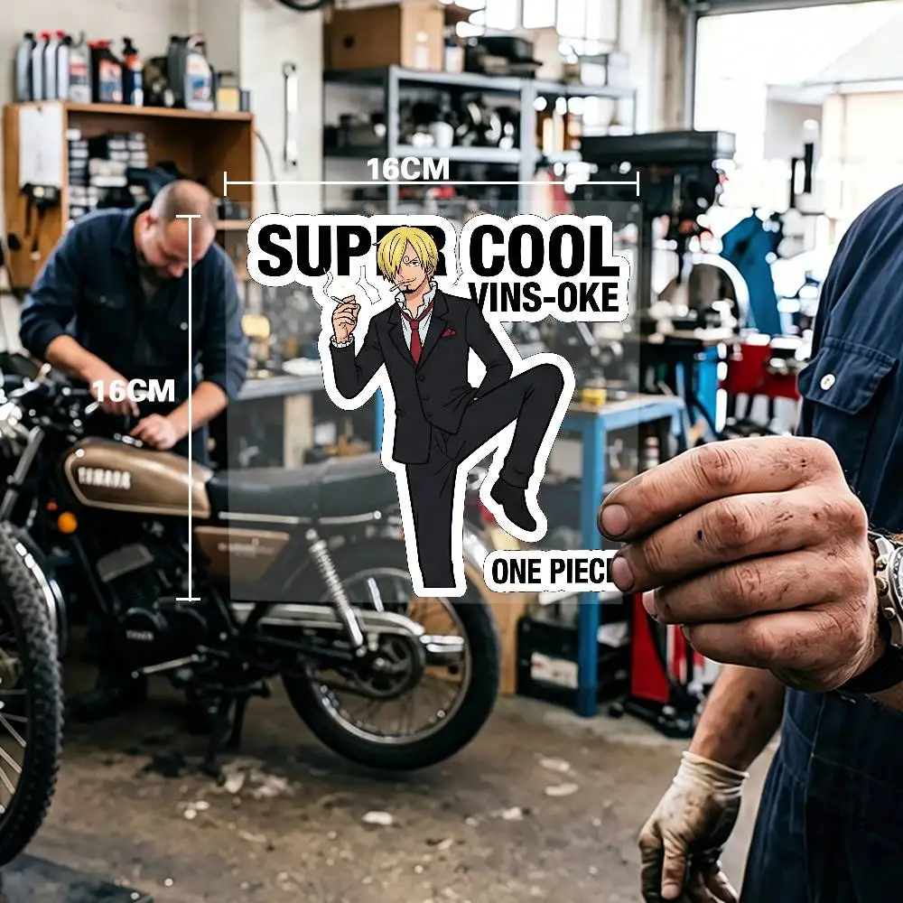 

One Piece Sanji Waterproof Stickers For Decorating Car Windows Motorcycles And Computers.