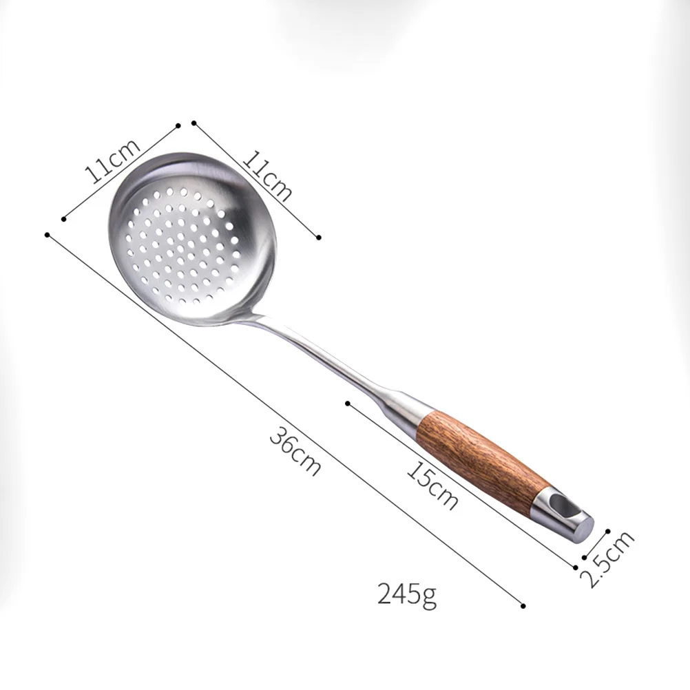 

1PC 304 Stainless Steel Colander Spoon Long Handle Spoon Strainer Sturdy Soup Strainer Spoon Anti-rust Kitchen Utensils for Home