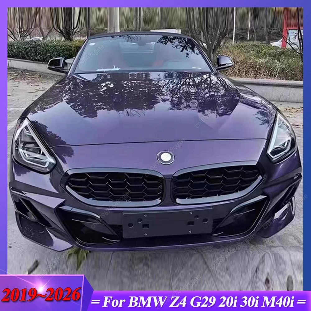 

Для BMW Z4 G29 20i 30i M40i 2019-2026: Глянцевые черные решетки радиатора (ноздри) из ABS-пластика, тюнинг-комплект для переднего бампера, полностью черные, цвет «Метеор»