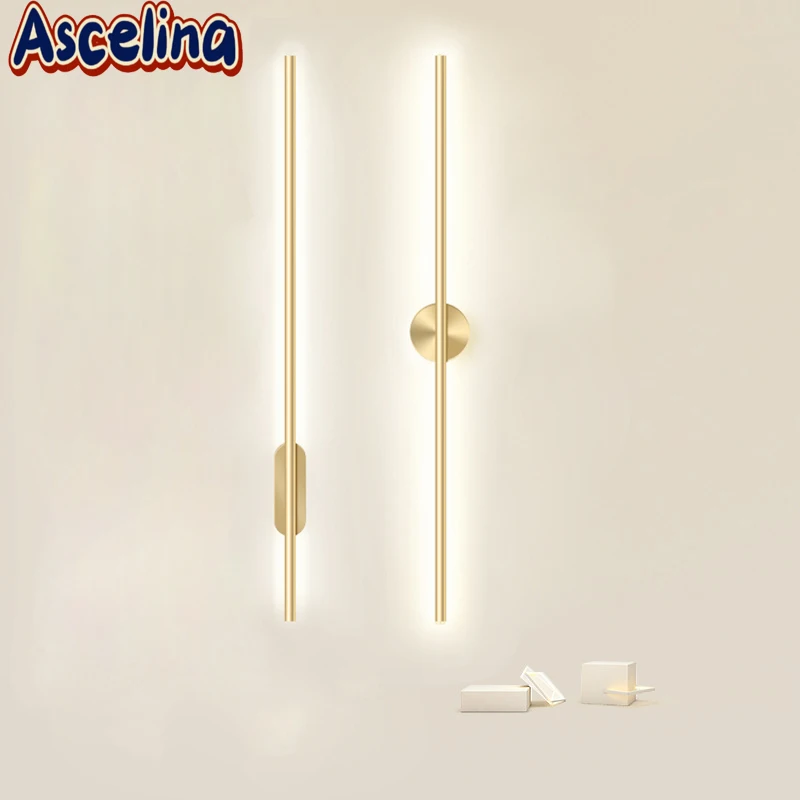 aluminio led lampada de parede long strip light para quarto cabeceira sala de estar sofa backwall decoracao interior preto ouro moderno 60cm 01