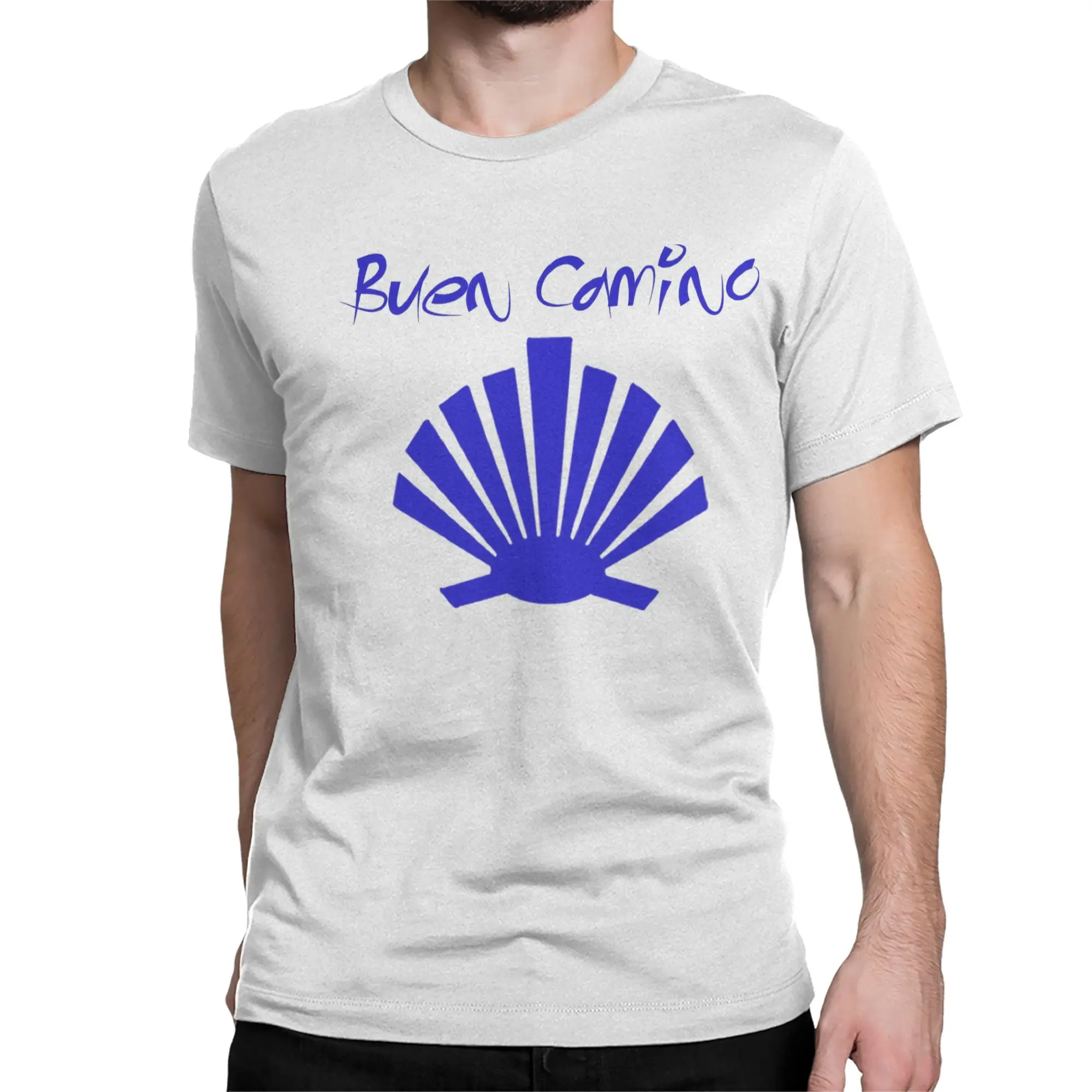 Buen Camino de Santiago Peregrino T-Shirt Men Women  Pure Cotton Tee Shirt Round Neck Short Sleeve T Shirts New Arrival Clothes