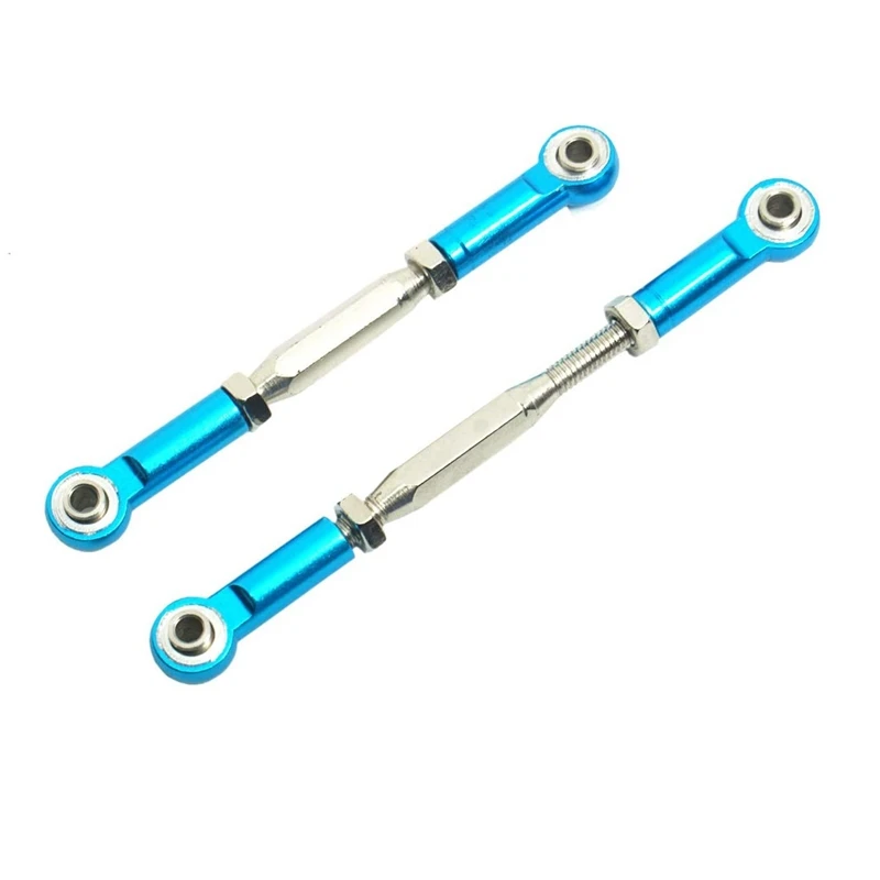 2 Stück Metall verstellbare Lenk gestänge Servo Link Zugstange für Traxxas Slash 4x4 hq727 rc Auto verbesserte Teile