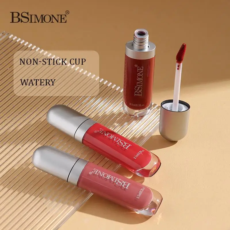 1Pc BSIMONE Matte Lip Gloss Velvet Liquid Lipstick Non Stick Cup Long Wearing High Pigment Lip Glaze Moisturizing Nourishing