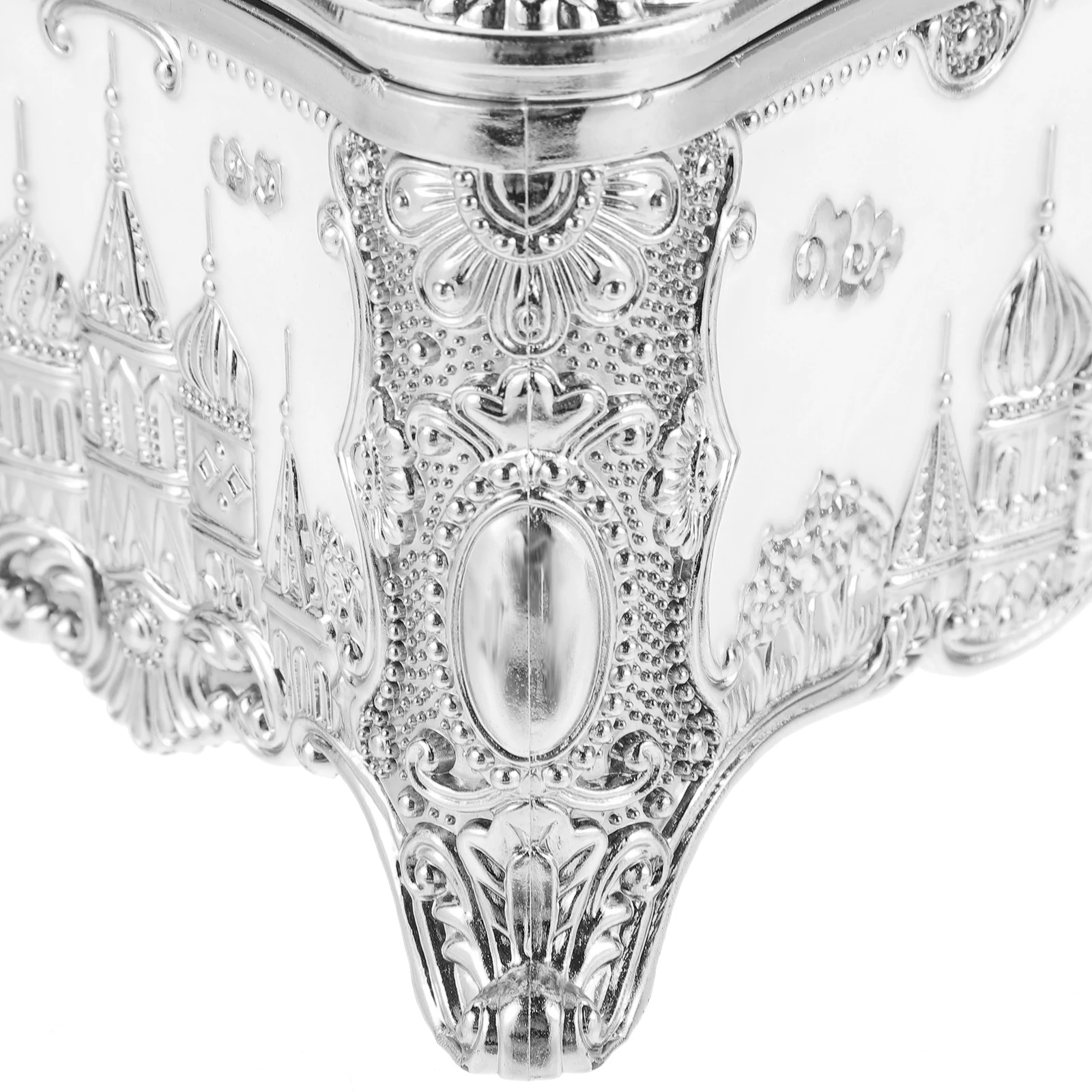 

Plated Castle Tissue Box Cover European Style Vintage Design for Home Living Room Office Car Decorative Napkin