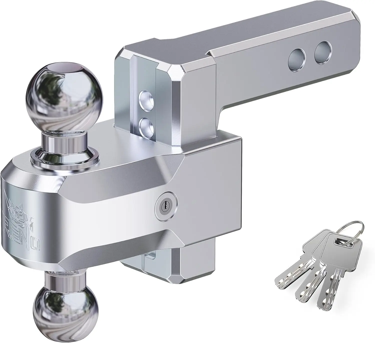 

Для грузовиков, автодомов и прицепов - алюминиевое регулируемое сцепное устройство для прицепов, серебристого цвета, усиленное, грузоподъемность 12 500 фунтов (GTW)