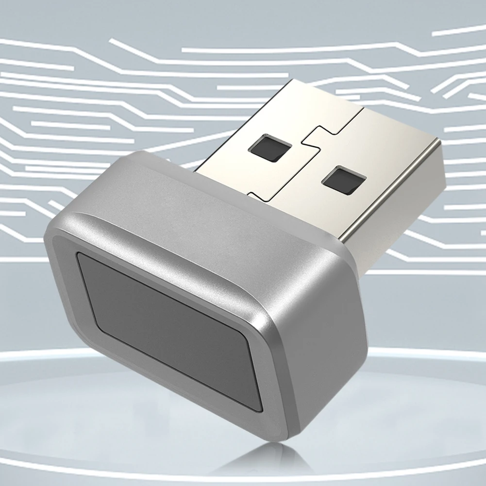 

USB-считыватель отпечатков пальцев, противоскользящий биометрический сканер отпечатков пальцев, Windows Hello 360° ° Сенсорный портативный ключ безопасности для ПК