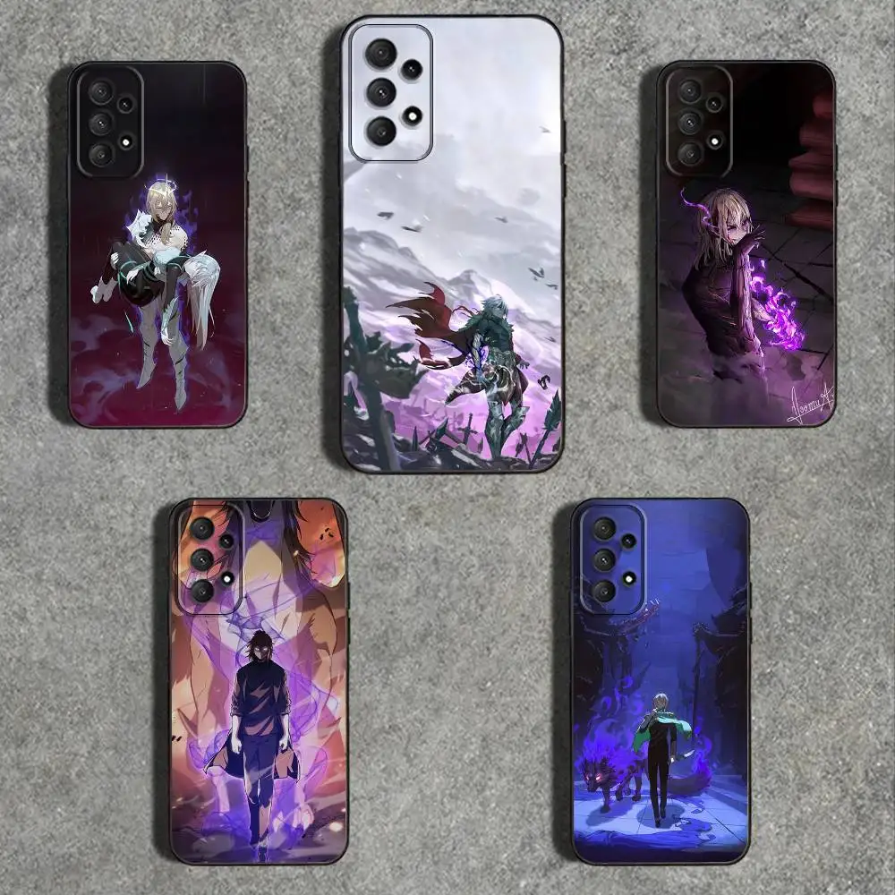 حافظة هاتف B-Beginning After End لهاتف Samsung Galaxy A73,31,32,72,41,53,52,71,22,5G,Note,J7,8,9 غطاء أسود ناعم