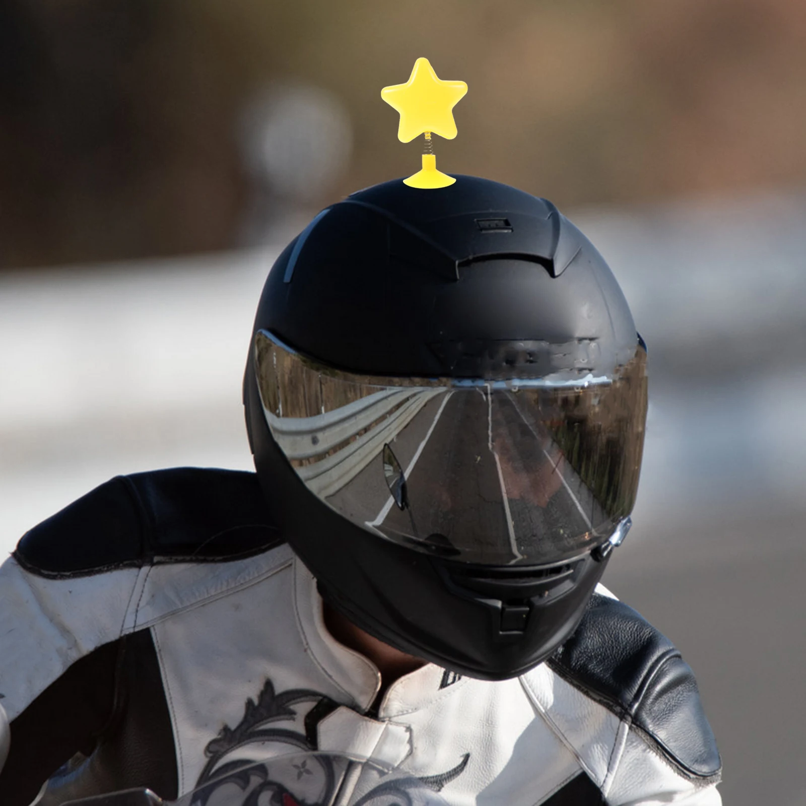 

Lucky Star nament Shaking Cute Motorbike Horns Stars Decorations for Motorcycle Bike Scooter Helmets Charm Accessories