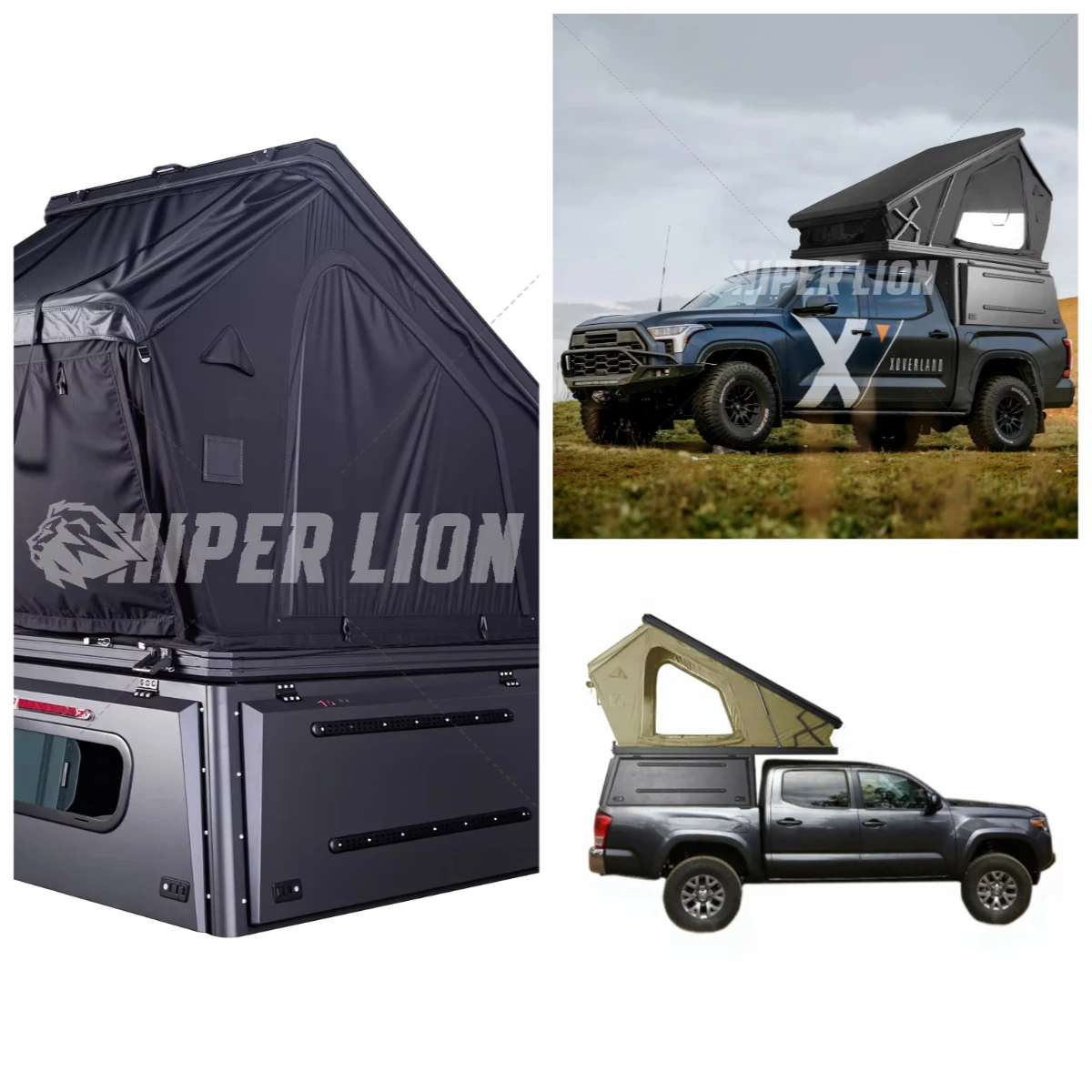 Hard Cover Pickup Truck Roof Top Tent Aluminum Canopy Larger Roof Top Tent for Sale Made in China Aluminum Waterproof BakkieTent