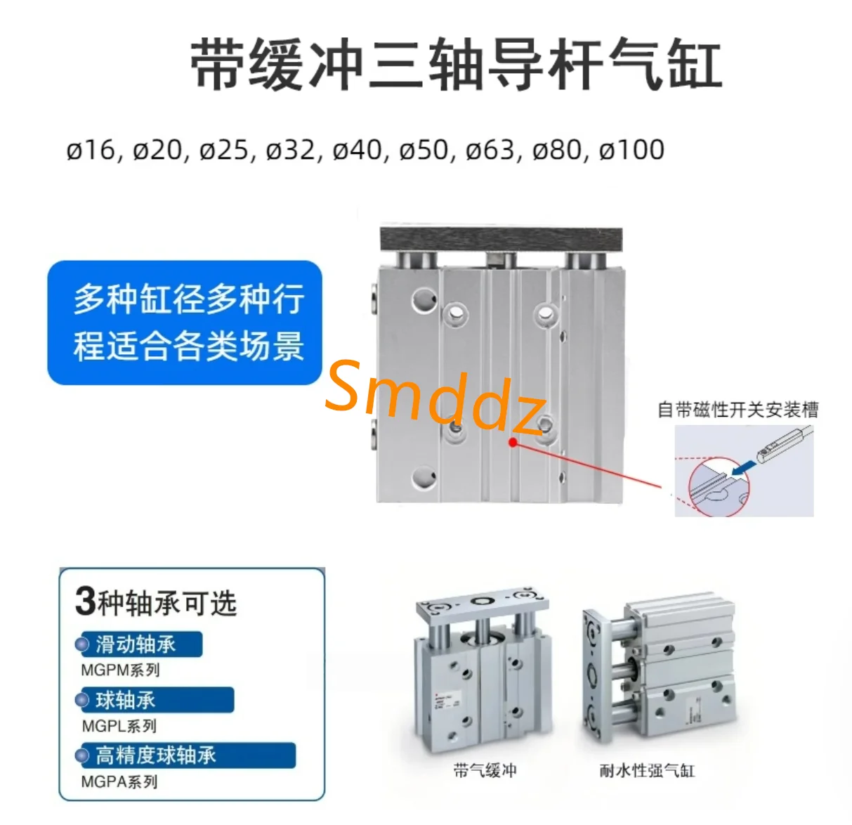 

1 шт., MGPM63-60AZ MGPM63-70AZ MGPM63-75AZ MGPM63-100AZ MGPM63-125AZ MGPM80-75AZ MGPM80-100AZ MGPM80-125AZ MGPM80-150AZ