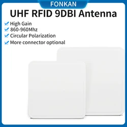 Fonkan 장거리 액세스 제어 관리용 UHF RFID 리더 안테나, ISO 18000-6C, 860-960Mhz, 9dbi