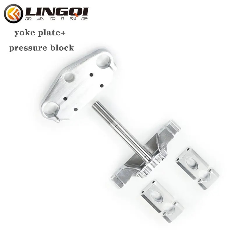 

LINGQI RACING Aluminum 22mm Handlebar Triple Clamp Risers Holder Upside Down Connecting Plate For Scooter Pit Dirt Bike ATV