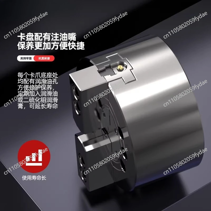 All-Steel Two-Jaw Centerless CNC Hydraulic Chuck with 4-5 Inch Collet Tooling