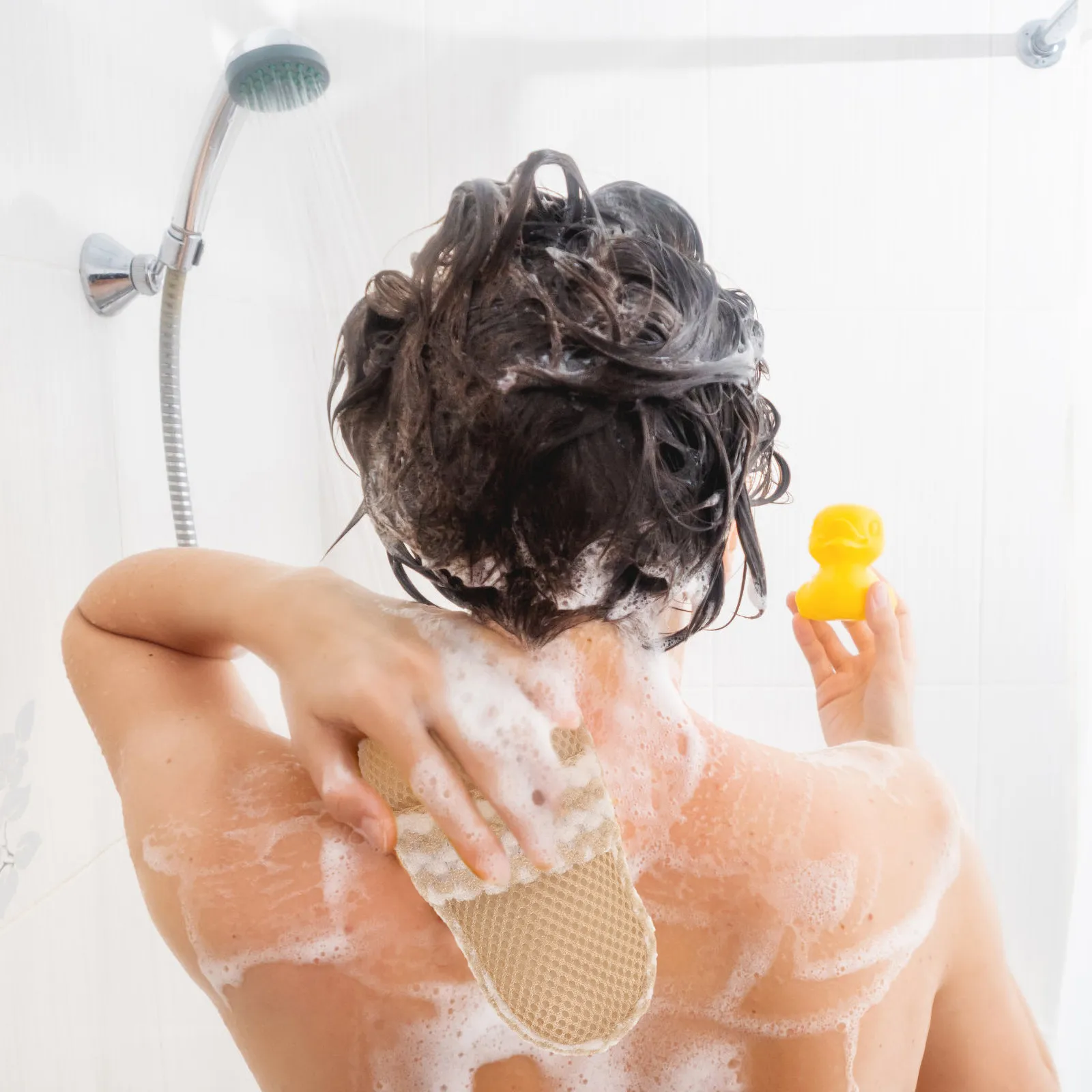 Slipper Shaped Bath Shower Scrubber Exfoliating Body Scrubber for Adults Lightweight Compact Portable Travel Friendly Skin