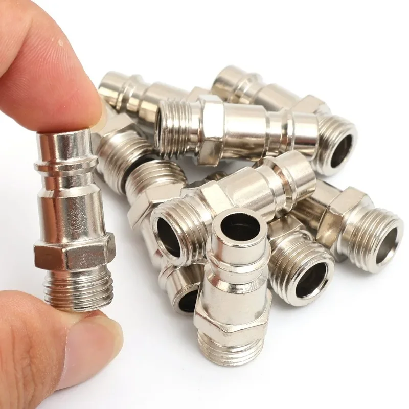6Pcs/lot EU Pneumatic Connector For Air Hose Fittings Coupling Compressor Euro Quick Release Fitting with Male 1/4" BSP Thread view 6