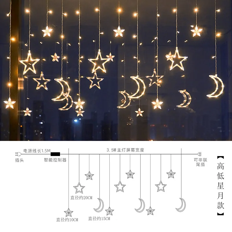 LED String Lights Christmas Wedding Decoration Lanterns Rechargeable Strip Outdoor Camping Tent Canopy Garden Yard Star Lamp